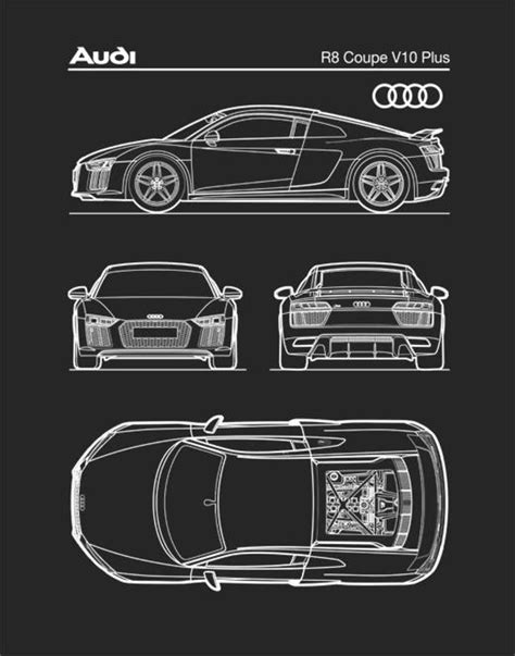 Audi R8 Coupe V10 Patent Print Audi R8 Coupe Blueprint Audi - Etsy