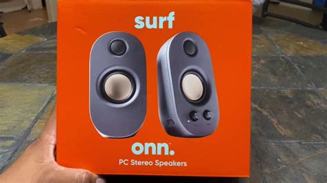 AUX ONLY PC SPEAKERS! ONN SURF PC STEREO SPEAKERS UNBOXING AND REVIEW ...