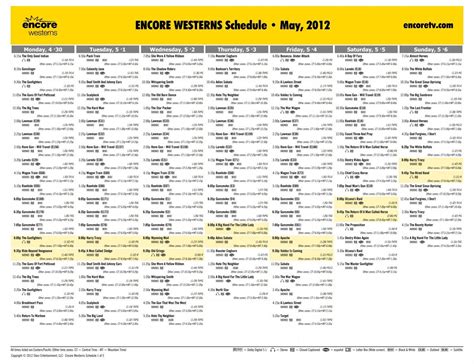 ENCORE WESTERNS Schedule - May, 2012 - Starz