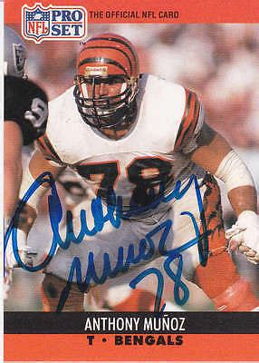 ANTHONY MUNOZ SIGNED 1990 PRO SET FOOTBALL CARD BENGALS | eBay