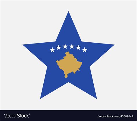 Kosovo star flag Royalty Free Vector Image - VectorStock