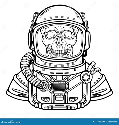 Animation Astronaut Skeleton in a Space Suit. Stock Vector ...