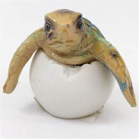 Sea Turtle Egg Emerging (Green) - WW-355A - ColorfulCritters