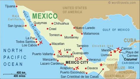 Map of Mexico airports - Map of airports in Mexico (Central America ...