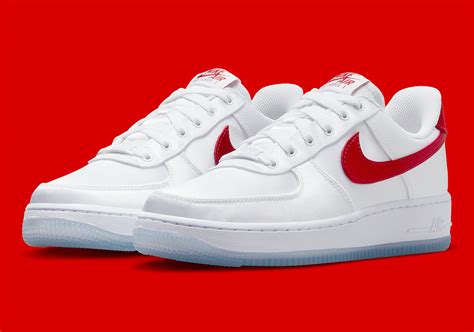 Nike Air Force 1 Low Satin "White/Red" DX6541-100 | SneakerNews.com