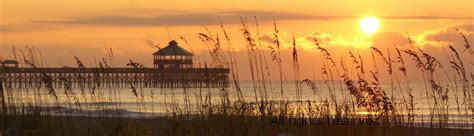 Folly Sunrise Charleston Beach Sunset Panoramic by FlashForward