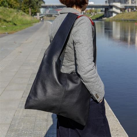 Black Leather Purse Leather Hobo Bag Soft Leather Crossbody | Etsy