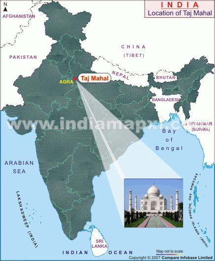 Map Of Taj Mahal Agra India - China Map Tourist Destinations