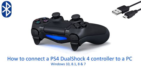 Connect a PS4 controller to a PC or Laptop (USB & Bluetooth) / Windows 10, 8, 7 & Vista - YouTube