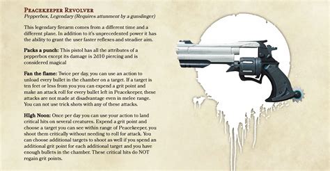 McCree's Pistol in D&D : r/dndnext