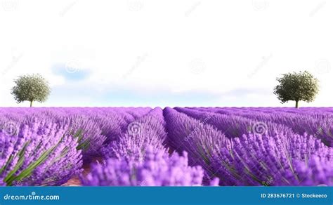 Lavender Field on White Background - Animated Gif Style Stock Illustration - Illustration of ...