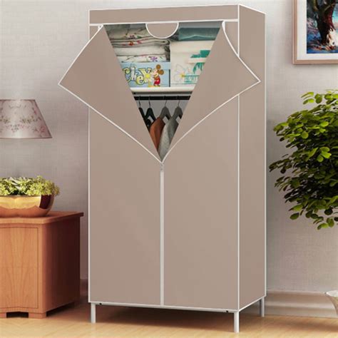 Portable DIY Portable Closet Storage Organizer Clothes Wardrobe Cabinet Shelf Home Cabinet ...