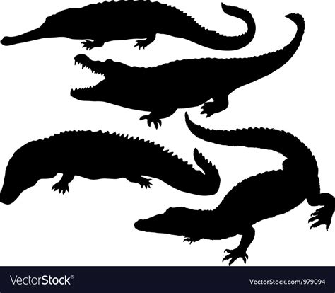 Reptile Silhouette Royalty Free Vector Image - VectorStock