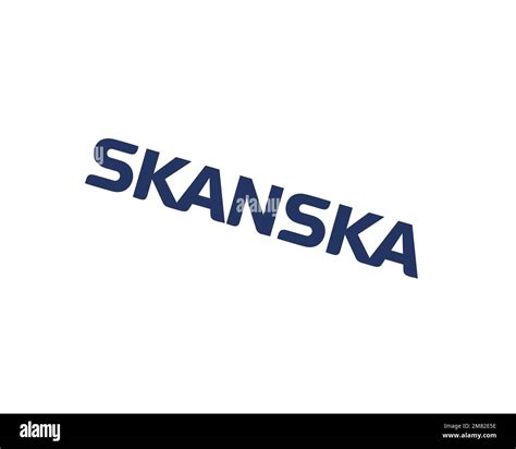 Skanska, rotated logo, white background B Stock Photo - Alamy