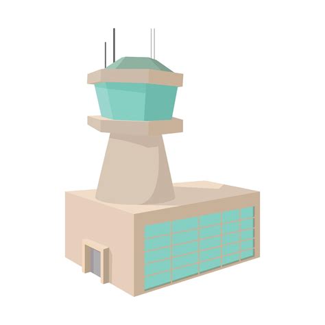 Airport control tower cartoon icon 14167536 Vector Art at Vecteezy