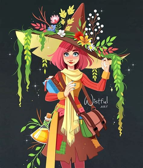 Wistful on Instagram: "A little magic with this new student witch who loves flowers and books ⭐️ ...