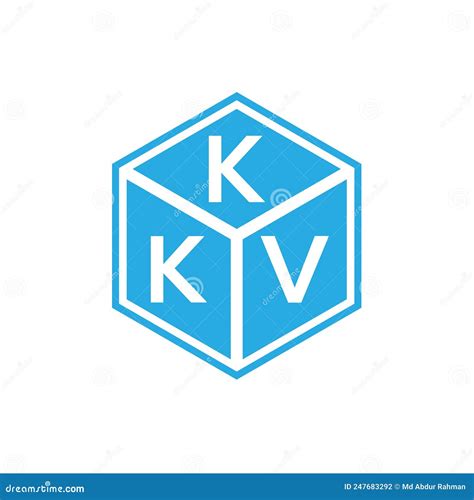 KKV Letter Logo Design on Black Background. KKV Creative Initials ...