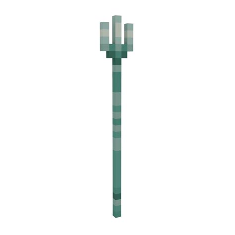 3D minecraft trident model - TurboSquid 1496259