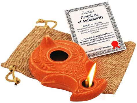 Authentic Biblical Clay Oil Lamp - The Jerusalem Gift Shop