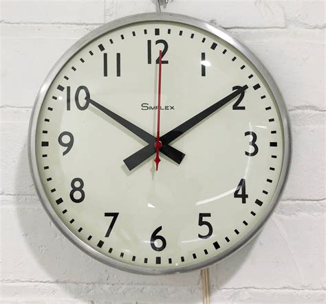 Vintage SIMPLEX Electric Wall School Clock | eXibit collection