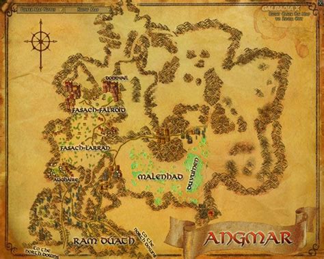 Angmar Map - The Lord of the Rings Online - Galbadia X | El señor de los anillos, Señor