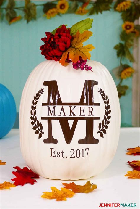 Cricut Split Monogram Tutorial + Free SVG! | Pumpkin carving kits, Cricut monogram, Pumpkin monogram