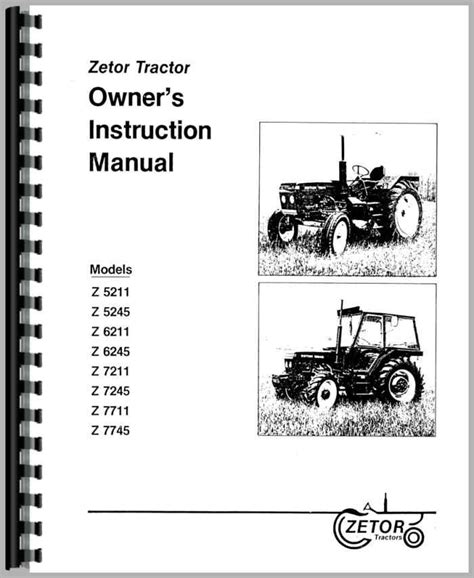 Zetor 7745 Tractor Operators Manual