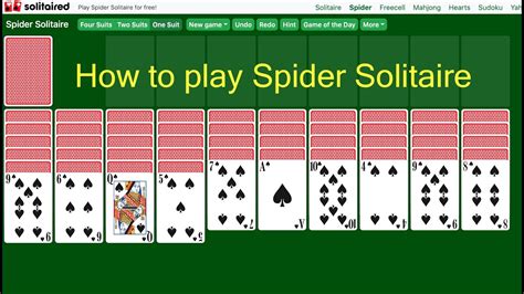 How to play Spider Solitaire - YouTube