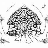 Ausmalbild Hobbit Hole · Creative Fabrica sketch template