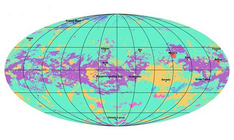 First-ever map of Saturn's moon reveals its Martian landscape | Daily ...