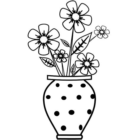 Flower Vase With Flowers Drawings How To Draw Flower Vase ... | January journal ideas in 2019 ...