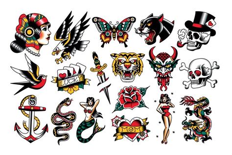 19+ American Traditional Flash Sheet | Jack Tattoo