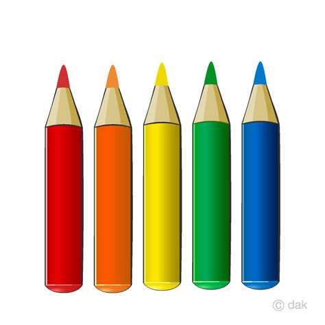 Colored Pencils Clipart Free PNG Image｜Illustoon