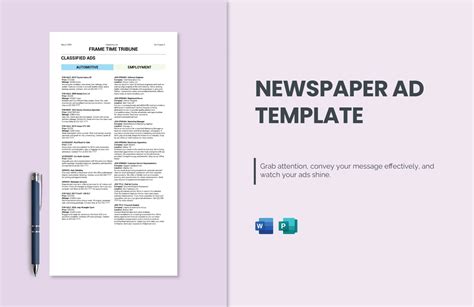 Newspaper Ad Template - Download in Word, Publisher | Template.net