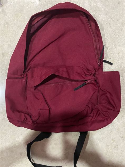 Muji - red backpack, Men's Fashion, Bags, Backpacks on Carousell