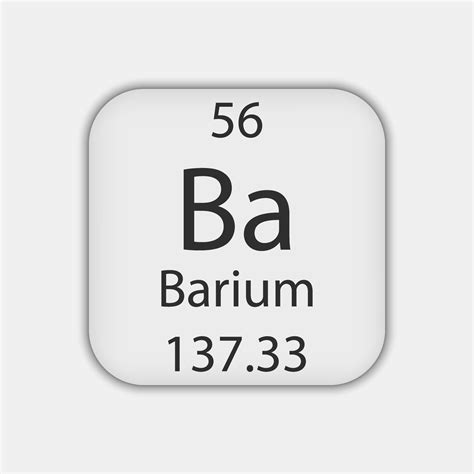 Barium symbol. Chemical element of the periodic table. Vector illustration. 12967189 Vector Art ...