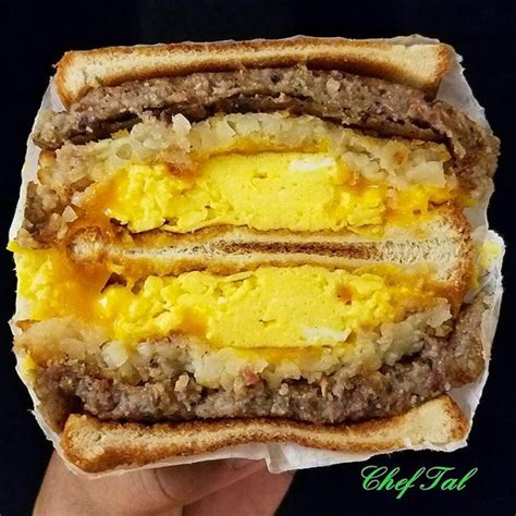 Fried Amish Scrapple And Cheddar Cheese Egg Sandwich Recipe | The ...