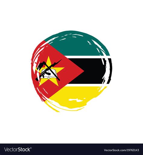 Mozambique flag Royalty Free Vector Image - VectorStock