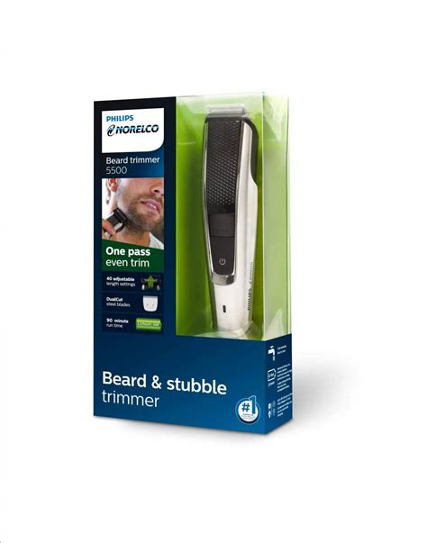 Philips Norelco Beard Trimmer Series 5000 BT5511/49 electric cordless ...