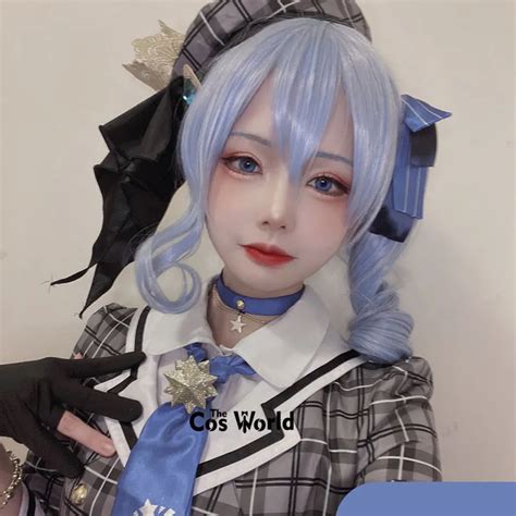 Hololive VTuber Hoshimachi Suisei Cosplay Costumes Japanese High School Uniform Dress Halloween ...