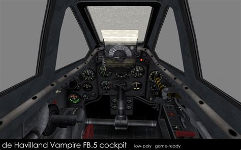 De Havilland Vampire FB.5 cockpit 3D Model $20 - .max .3ds .obj .dxf ...