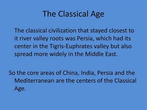 The Classical Period in World History - ppt download