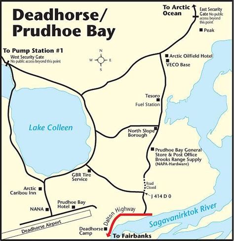 Deadhorse, Alaska Map | Work travel, Prudhoe bay, Alaska