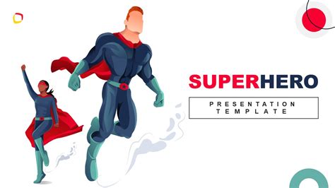 Superhero PowerPoint Template Cover Slide - SlideModel