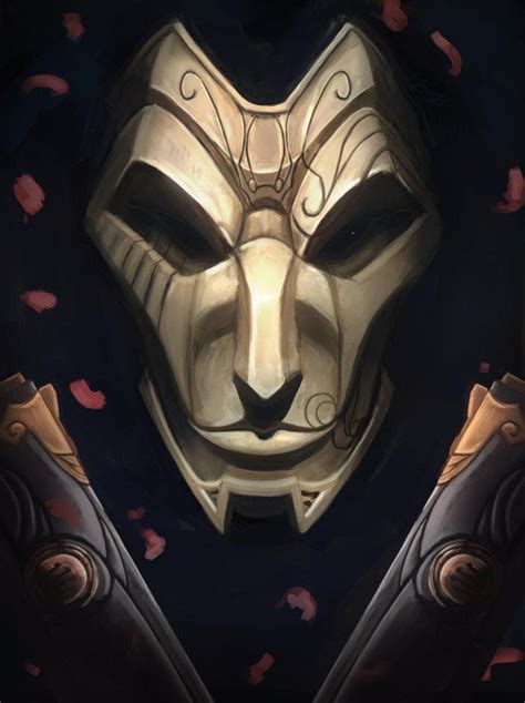 Jhin Mask From League of Legends Gunmetal Color With Adjustable Strap and Buckle. Absolutely ...