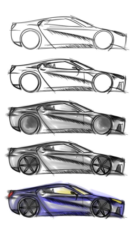 Futuristic Car Sketch