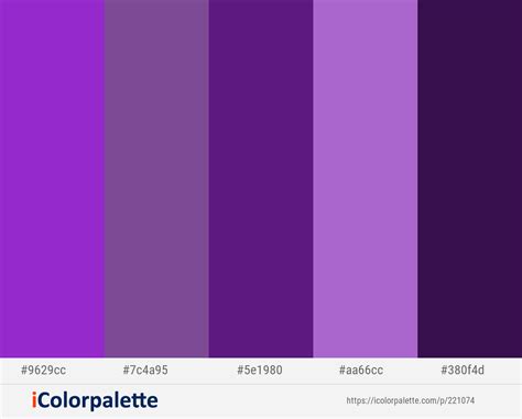 Midnight Purple Color Palette - Fititnoora