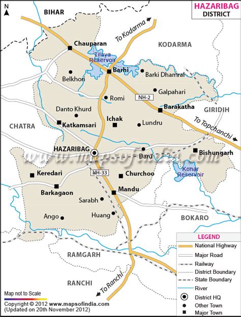 Hazaribagh District Map