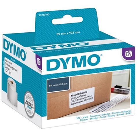 Dymo LabelWriter Large Shipping Labels 30256 59x102mm, Box of 300 ...