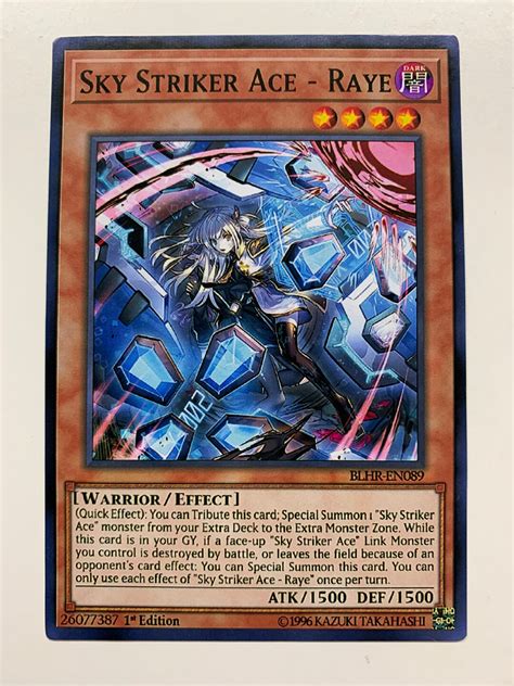 Sky Striker Ace Raye alternate Art Secret Rare Orica - Etsy